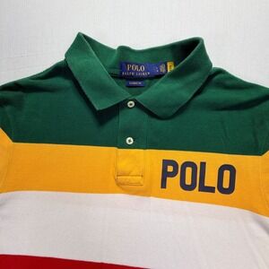 Polo Ralph Lauren Men's Classic Fit Logo Mesh Polo Shirt Size Large Colorblock